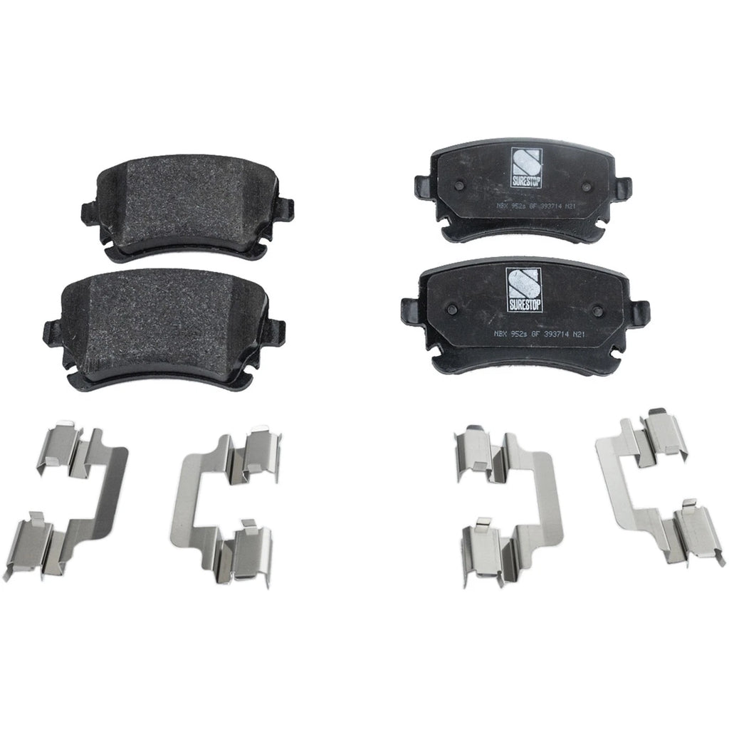 Set of 4 NAO Brake Pads for Audi A8 Quattro (2004–2010)