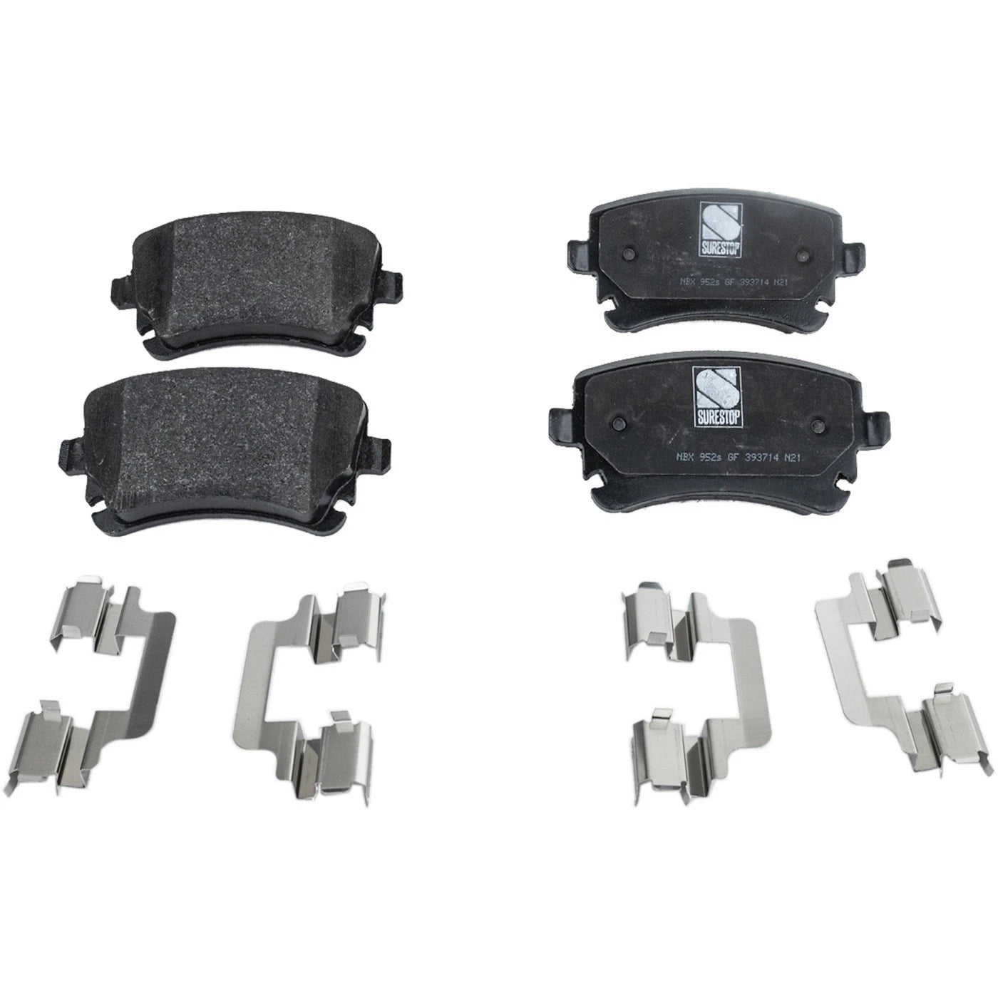Set of 4 NAO Brake Pads for Audi A8 Quattro (2004–2010)
