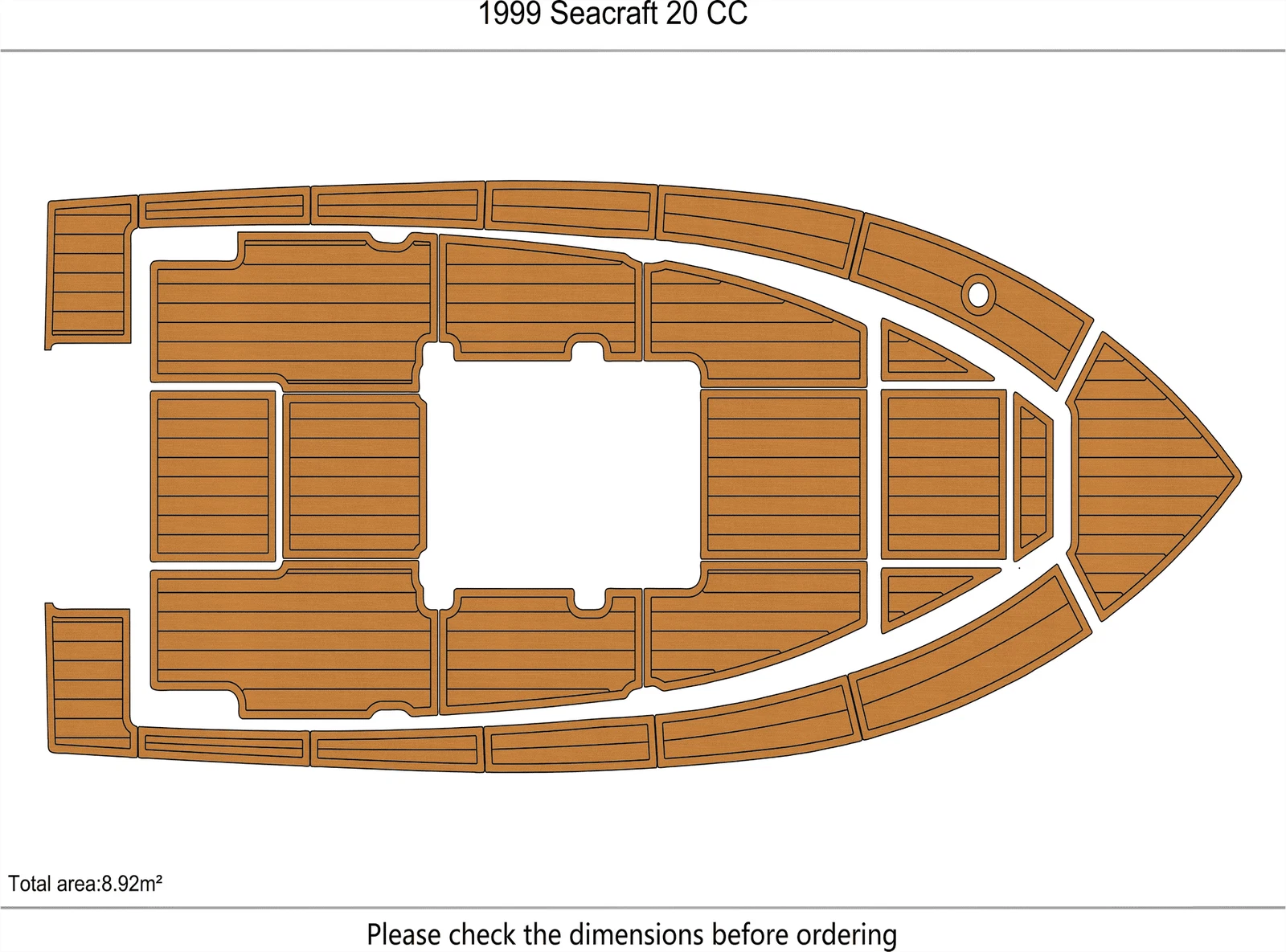 EVA Pads Flooring Mat for Seacraft 20 CC (1999)