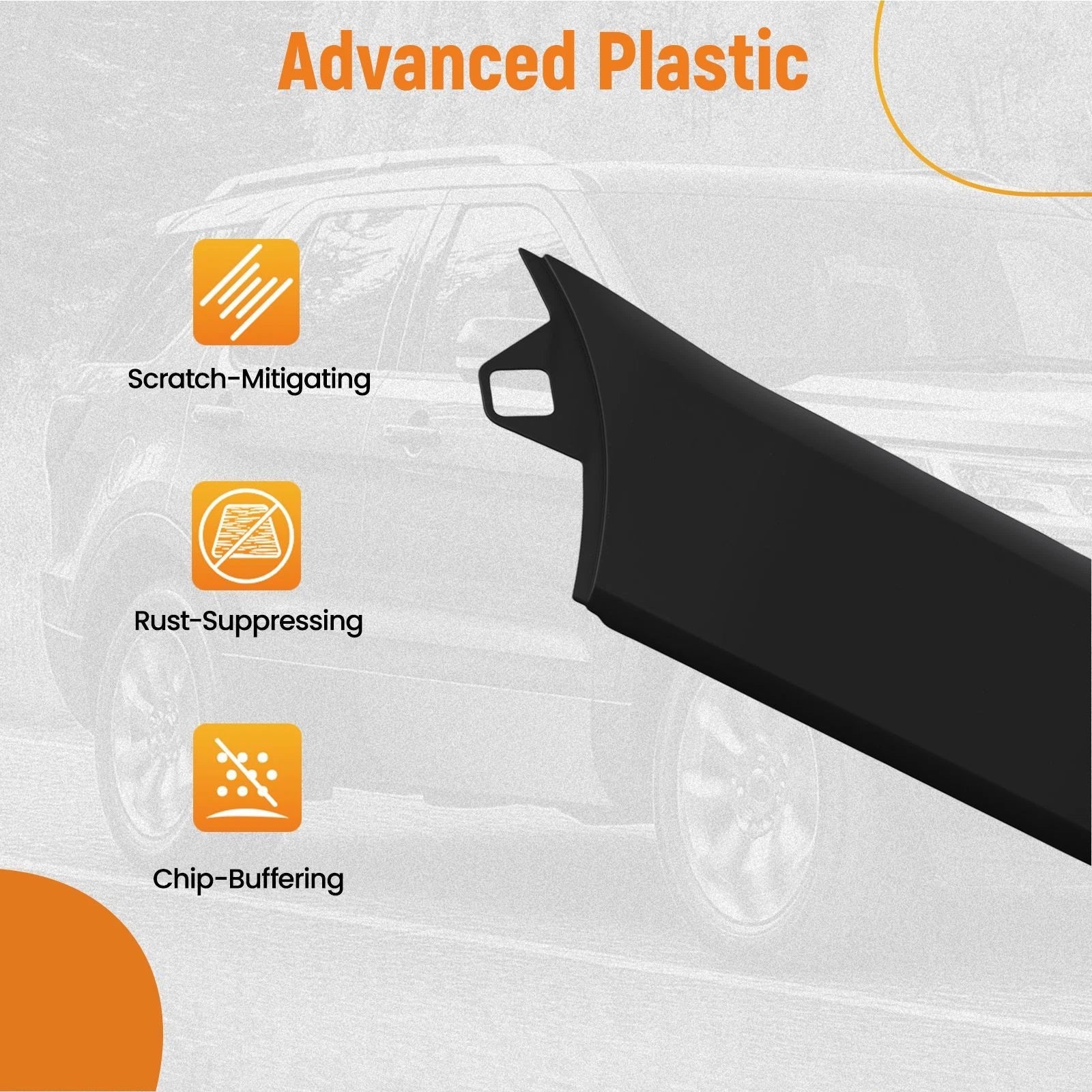 Door Trim Lower Molding Rear for Ford Transit 150 250 350 (2015–2019)