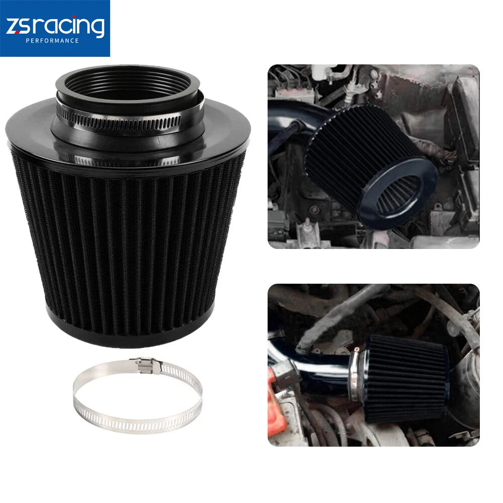 3" Cold Air Intake Cone Replacement Dry Air Filter for