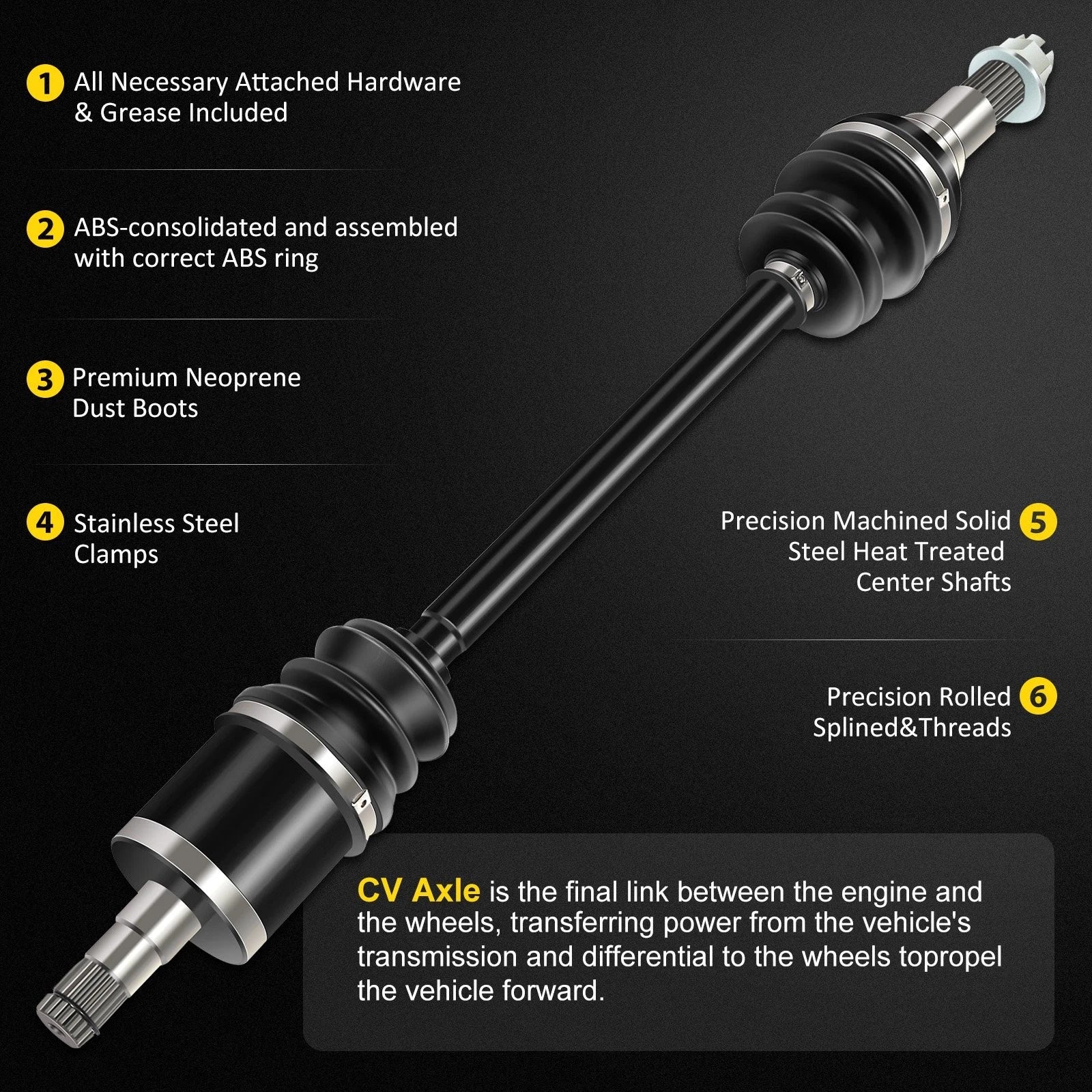 Front Left CV Axle Shaft Assembly for Can-Am Commander 800 800R 1000