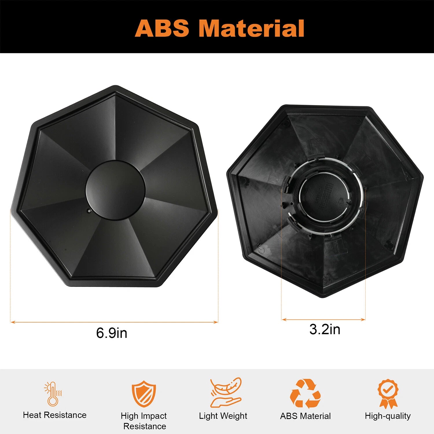 Set of 4 Wheel Hub Center ABS Caps for Tesla Cybertruck (2023–2024)
