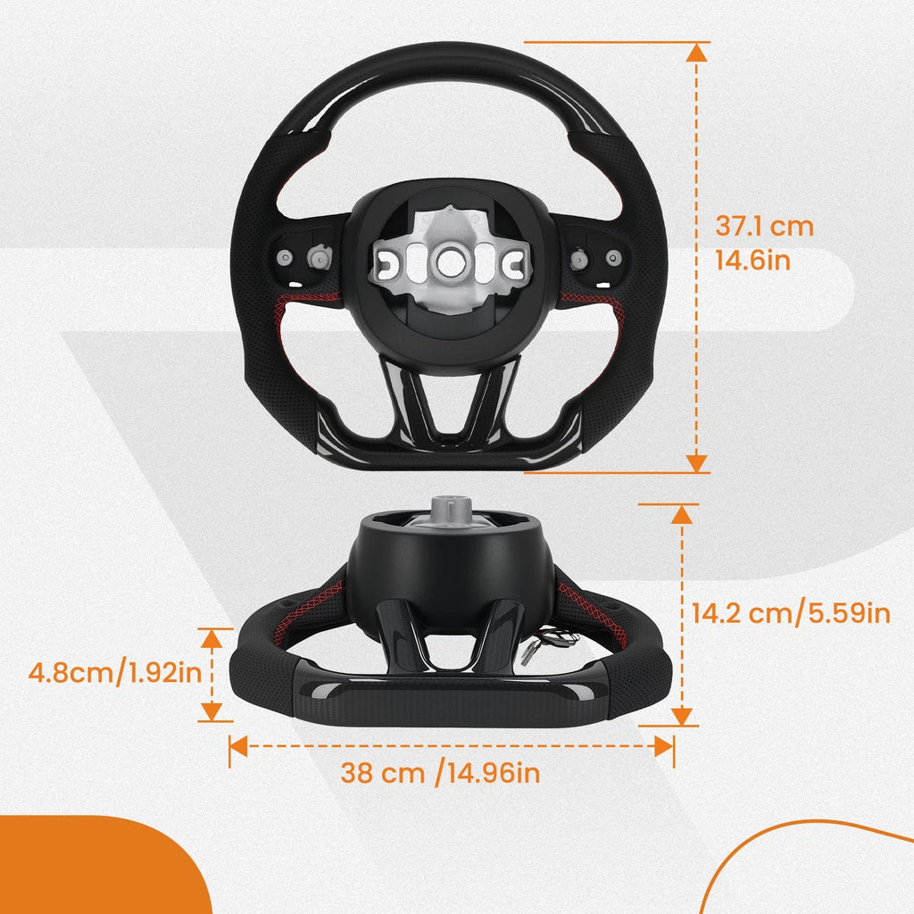 Carbon Fiber Racing Steering Wheel for Jeep Grand Cherokee SRT (2011–2021)