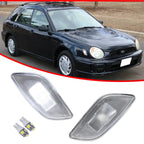 Side Marker Light Housings with White LED Bulbs for Subaru Impreza (2002–2003)
