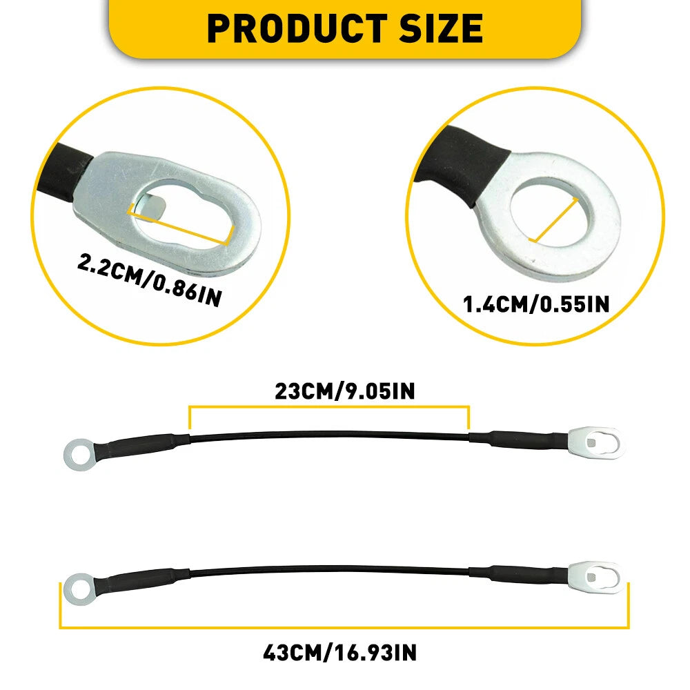 Set of 2 Rear Tailgate Cables Straps for Nissan Frontier (1998–2004)