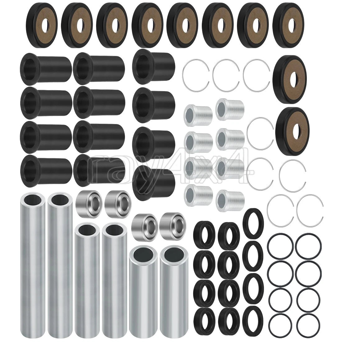 Set of 2 Rear A Arm Bushings Shaft Kit for Honda Rincon 650 680 (2003–2023)
