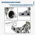 4-1 Polished Exhaust Manifold Header for Chevy Cobalt HHR ION (2005–2010)