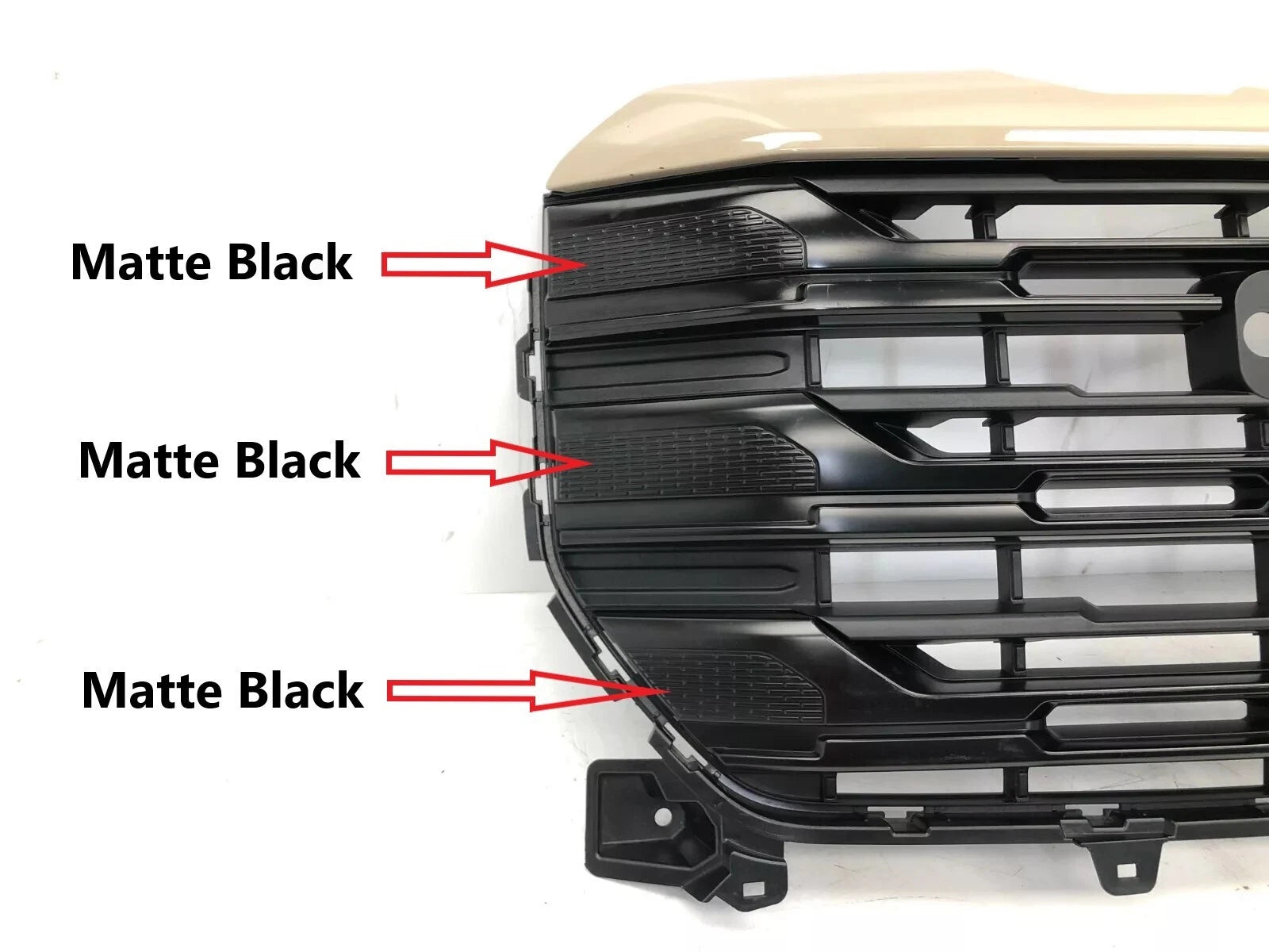 OEM Front Upper Bumper Grille for GMC Sierra 1500 (2022–2024) Desert Sand MET #36