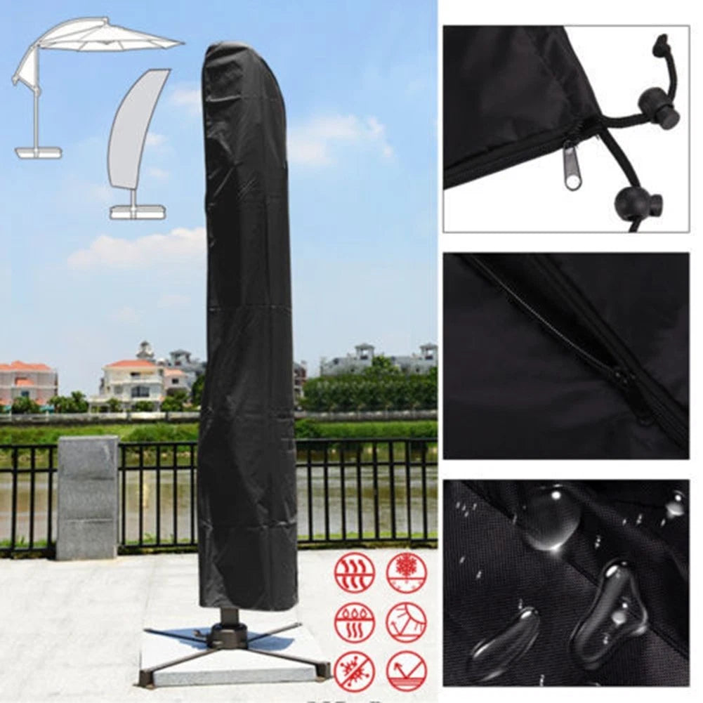 2X 210D Oxford Cloth Covers for Large Outdoor Patio Umbrellas