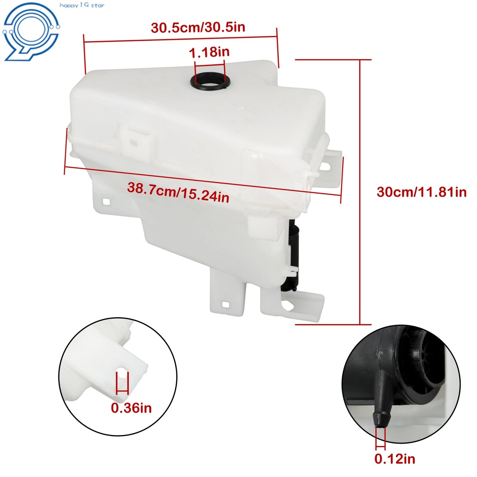 Windshield Washer Fluid Reservoir Tank for Toyota Tundra (2022–2024)