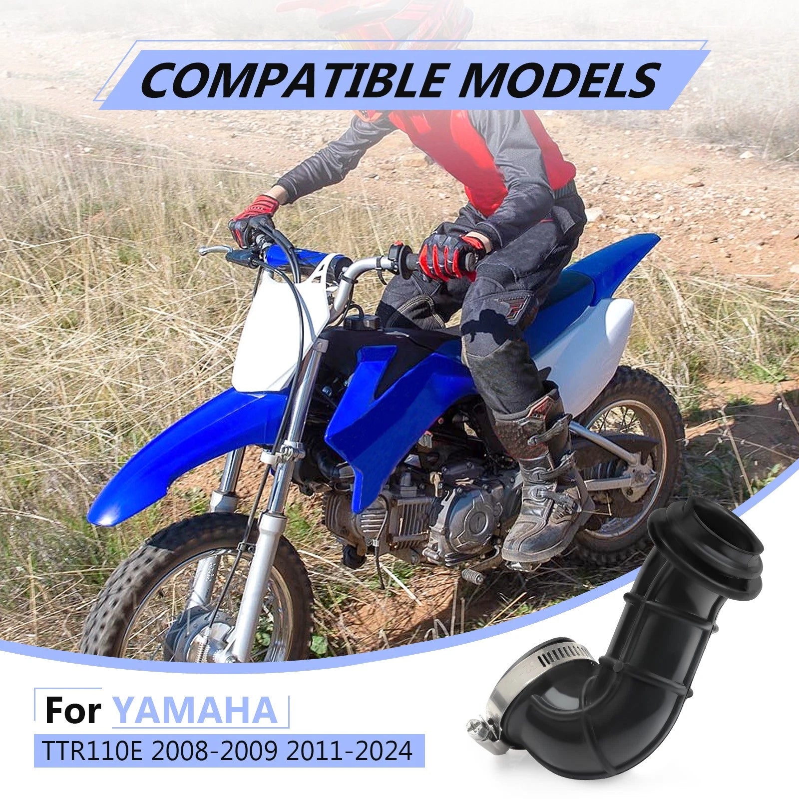Airbox to Carburetor Duct Rubber for Yamaha TTR110E (2008–2023) 5B6-14453-00-00
