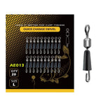 20pcs Swivel Snap Connectors for Carp Feeder Rig (Fishing)