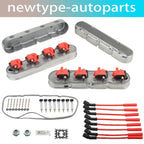 2Pcs Valve Cover for Chevy LS (Finned, Aluminum, Polished)