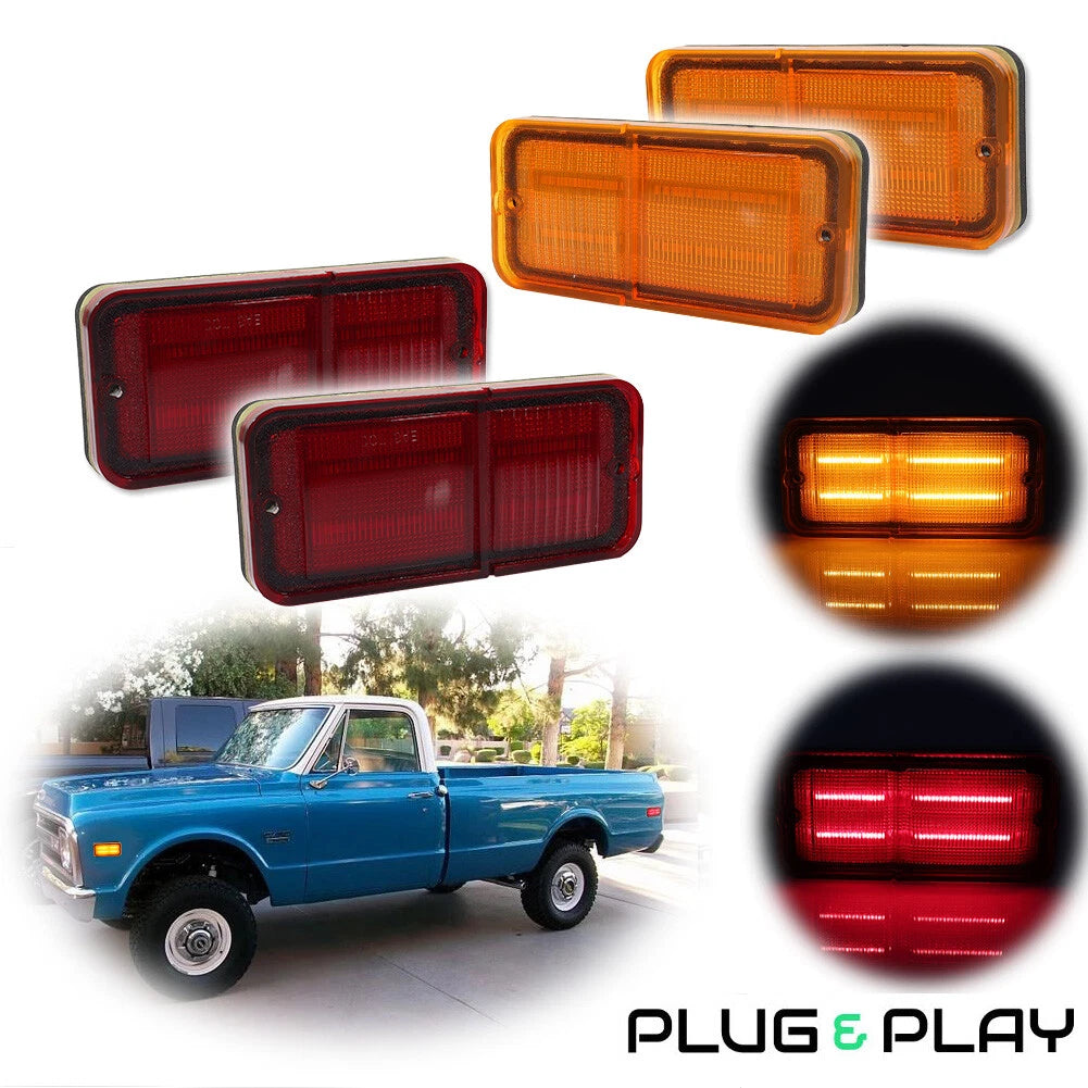 LED Marker Lights for Chevy C10 GMC C15 C25 K15 Pickup (1968–1972)