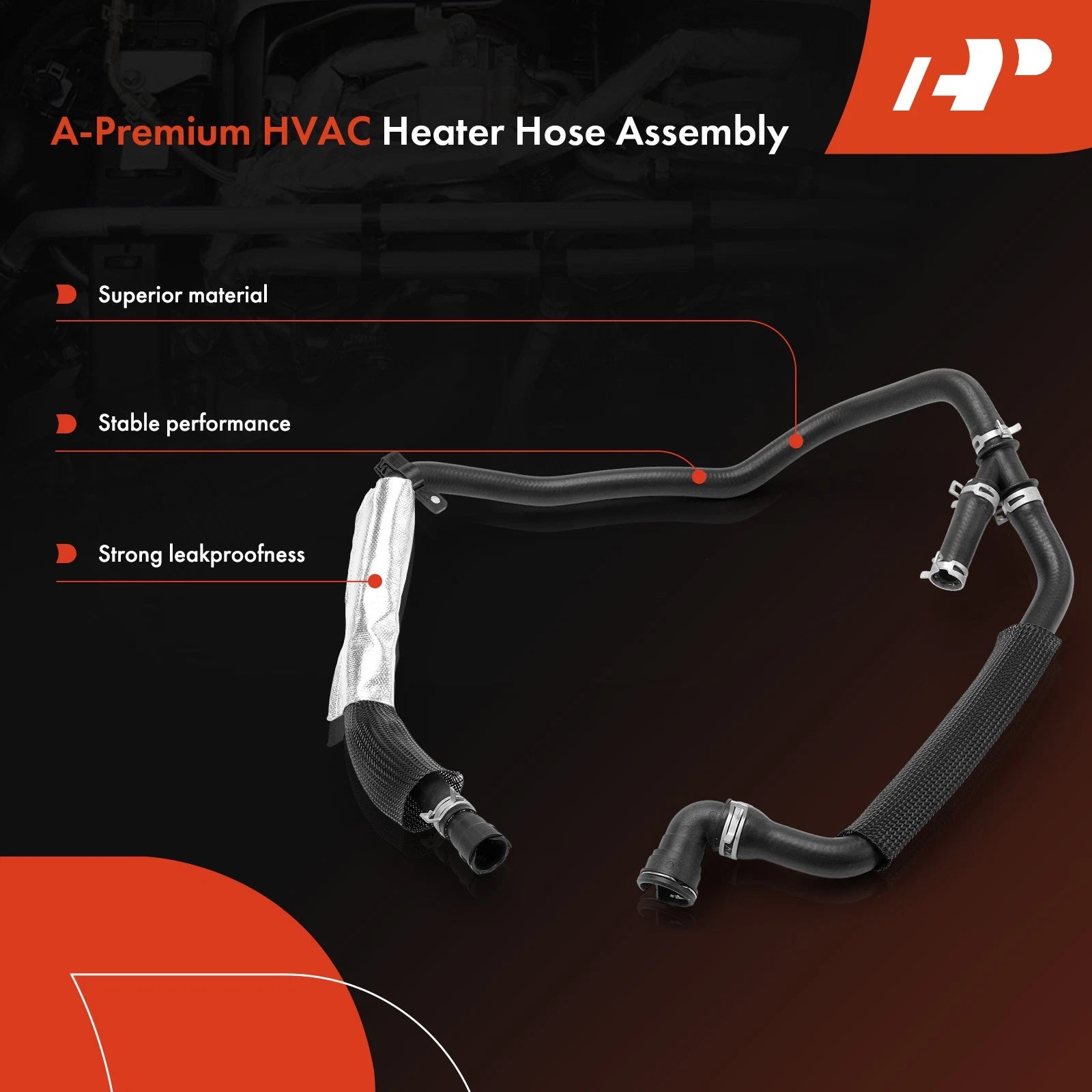 HVAC Heater Hose Assembly with Clamps for Ford F-150 (2011–2014)