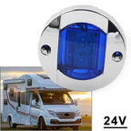 24V LED Side Marker Lights  Blue for Truck Trailer RV Boat