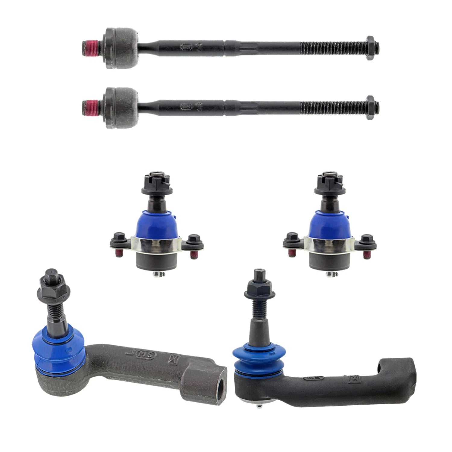 Set of 4 Mevotech Supreme Inner Outer Tie Rods & Lower Ball Joints for F150