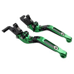 Green Extendable Brake Clutch Levers for BMW F900R F900XR F750GS F850GS (2019-2023)