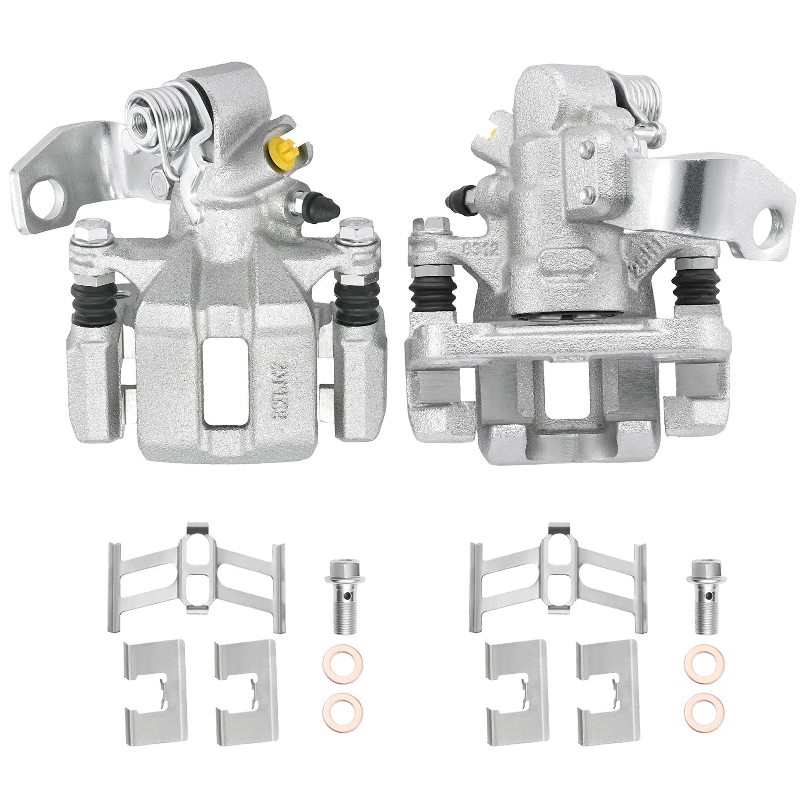Set of 2 Rear Brake Calipers w/ Bracket for Acura CSX (2006–2011), Civic (2006–2015)