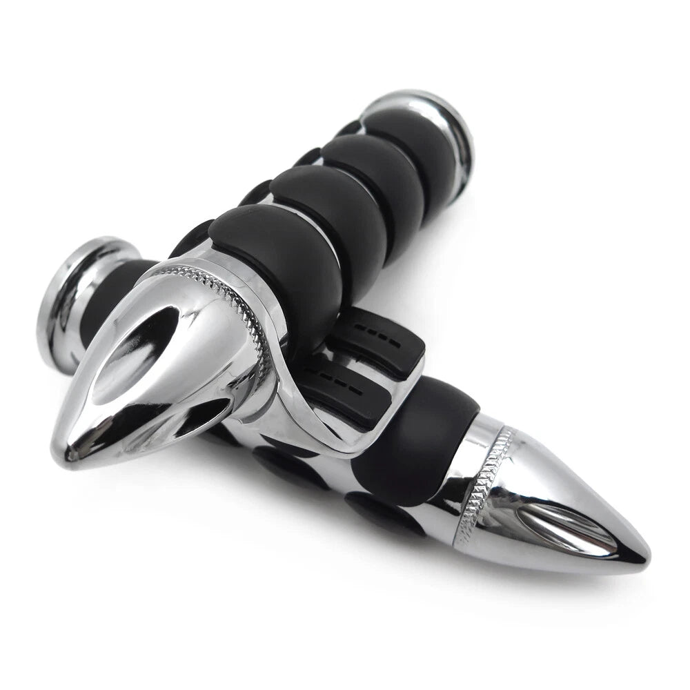 25mm Bullet Rubber Handlebar Grips for Harley Softail Dyna