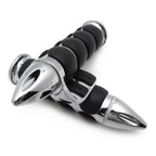 25mm Bullet Rubber Handlebar Grips for Harley Softail Dyna