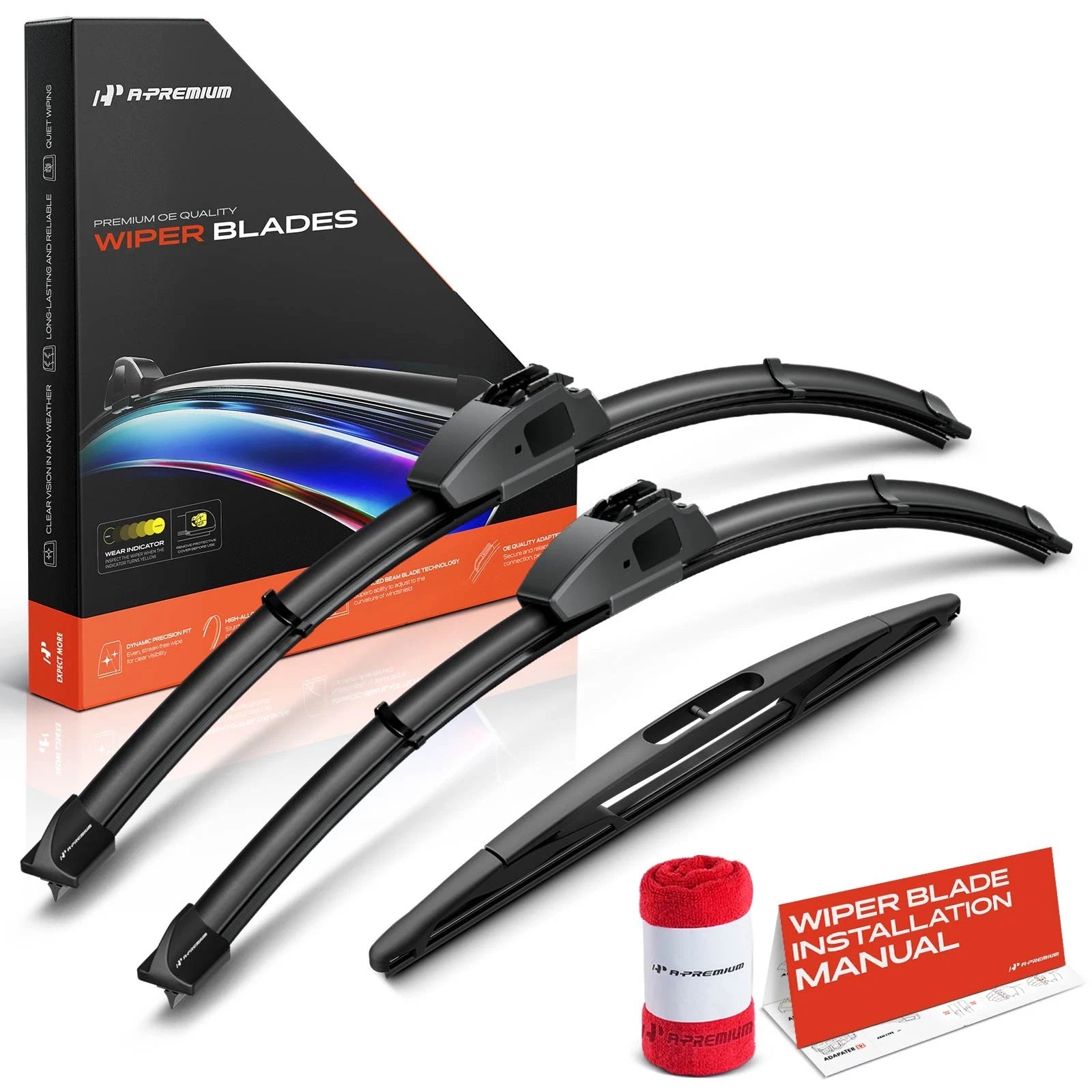 Set of 3 Windshield Wiper Blades for Ford Flex (2009–2019)