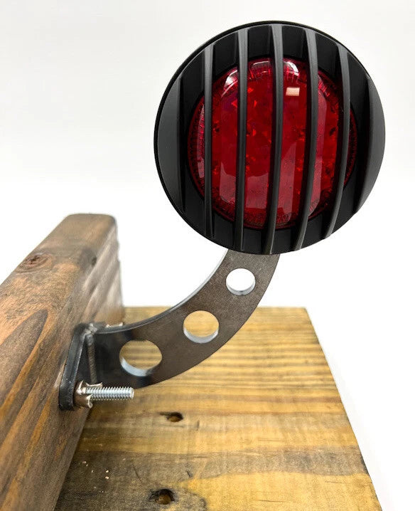 LED Tail Lights Black Pair with Steel Brackets for 1937 Ford (1937–1937)