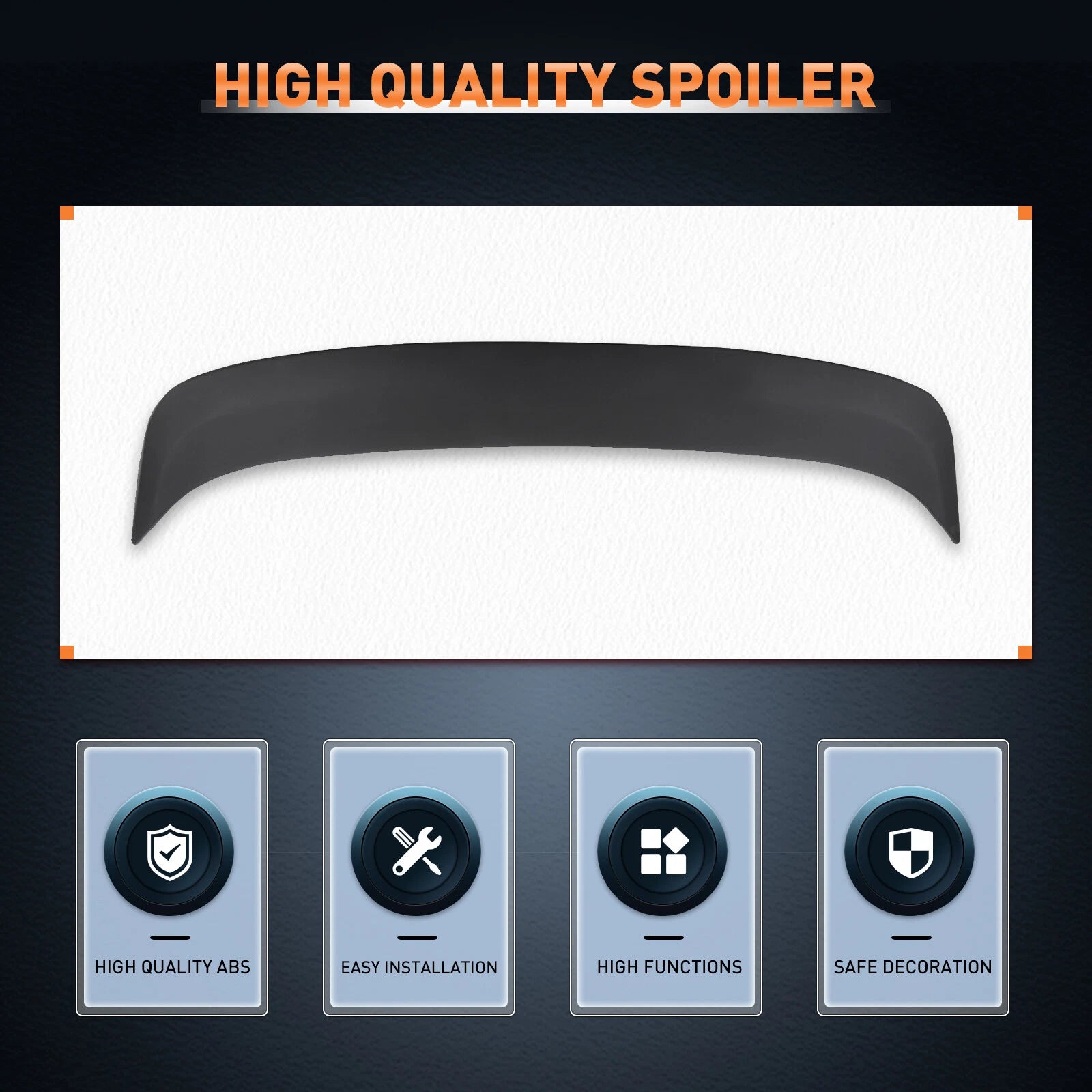 Matte Black Wing Spoiler with LED Brake for Nissan Altima Sedan (2007–2012)