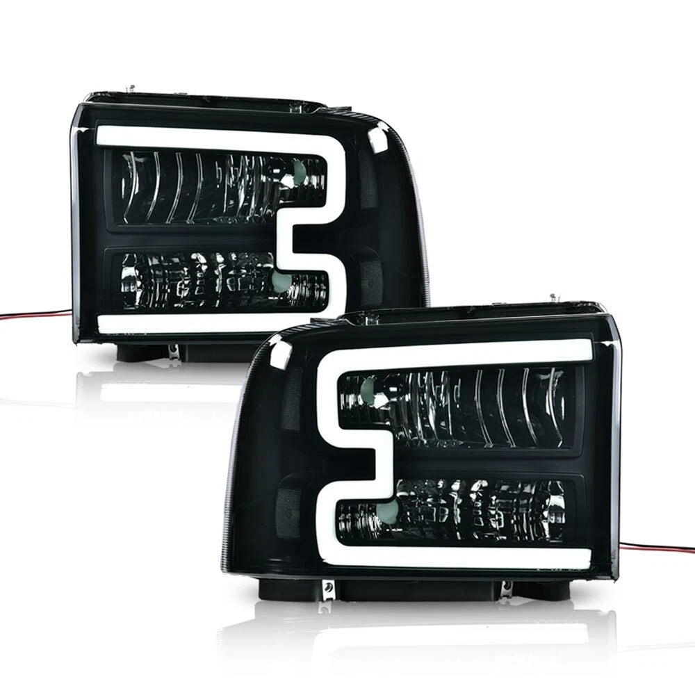 LED DRL Bar Headlights for Ford F250 F350 Super Duty (2005–2007)