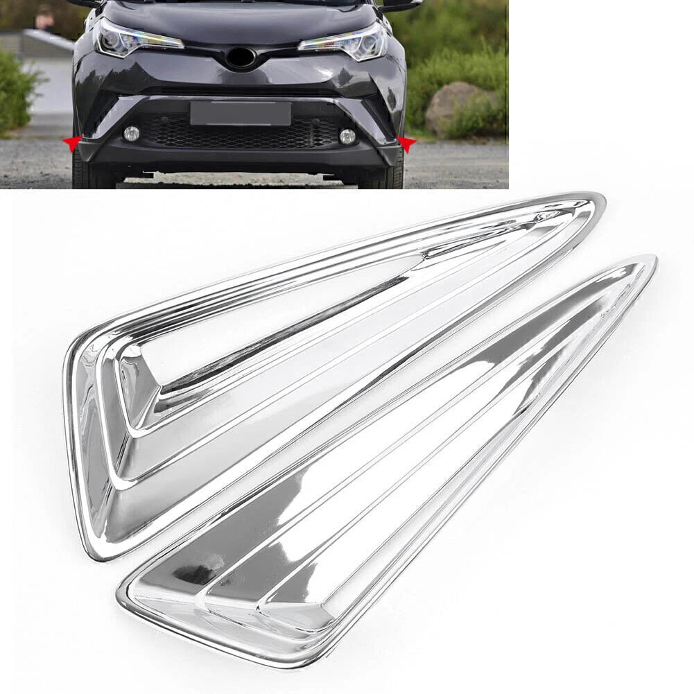 Chrome Front Bumper Fog Light Lamp Moulding Trim for Toyota CHR (2016–2018)