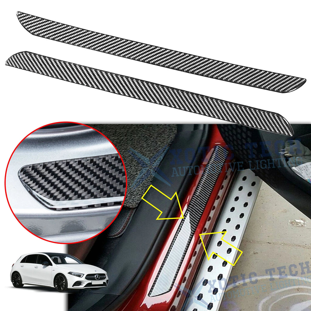 Door Scuff Sill Protector Carbon Fiber for Mercedes (2014–2020)