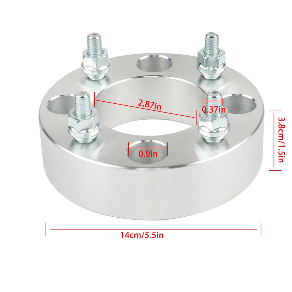 Set of 4 Silver Wheel Spacers for Honda (YYYY–YYYY)