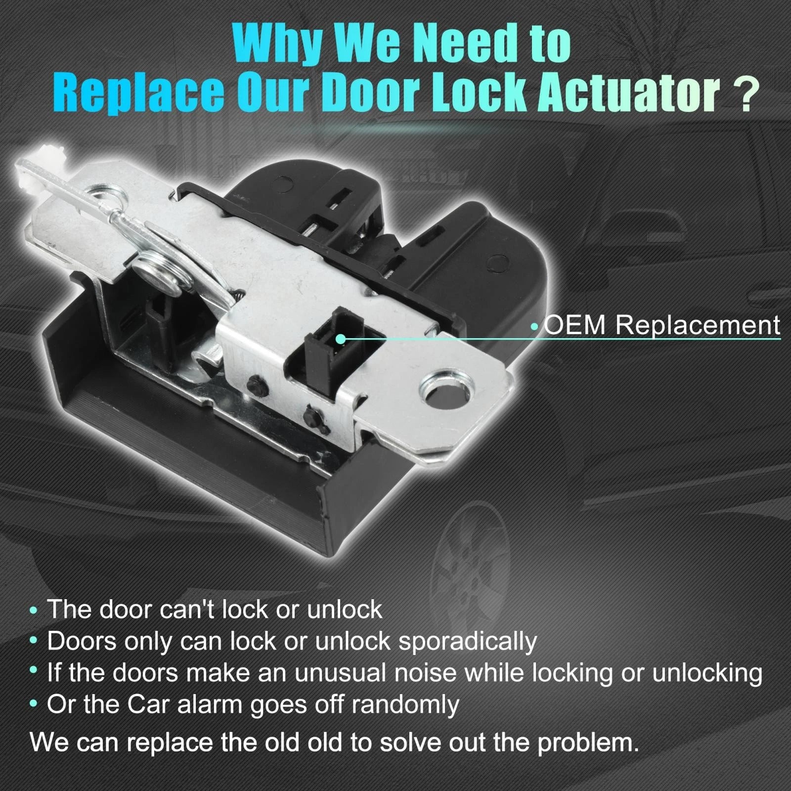 Door Lock Actuator Motor 6Q6827505E for Volkswagen Polo 9N 9N3 (2002–2010)