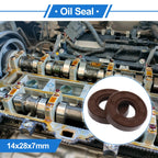Set of 2 Oil Seal Rotary Shaft Seal FKM Rubber 14x28x7mm for Various Models