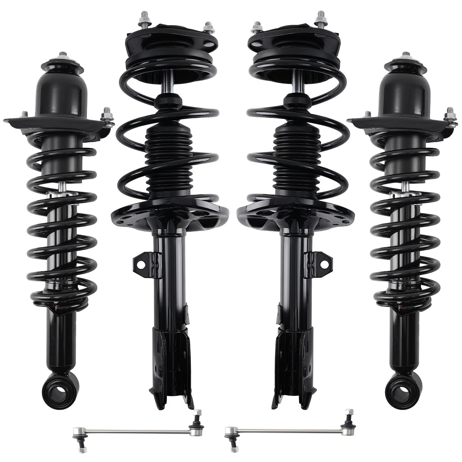 Set of 6 Complete Struts & Sway Bar Links for 2014–2019 Toyota Corolla