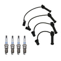 Denso 7mm Wire Set & 4 Platinum TT Spark Plugs for Ford Mazda 2.3L L4