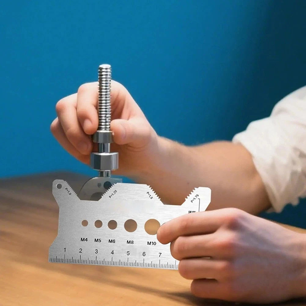 Screw Measuring Ruler Tool for Accurate Measurement (Metal Alloy)