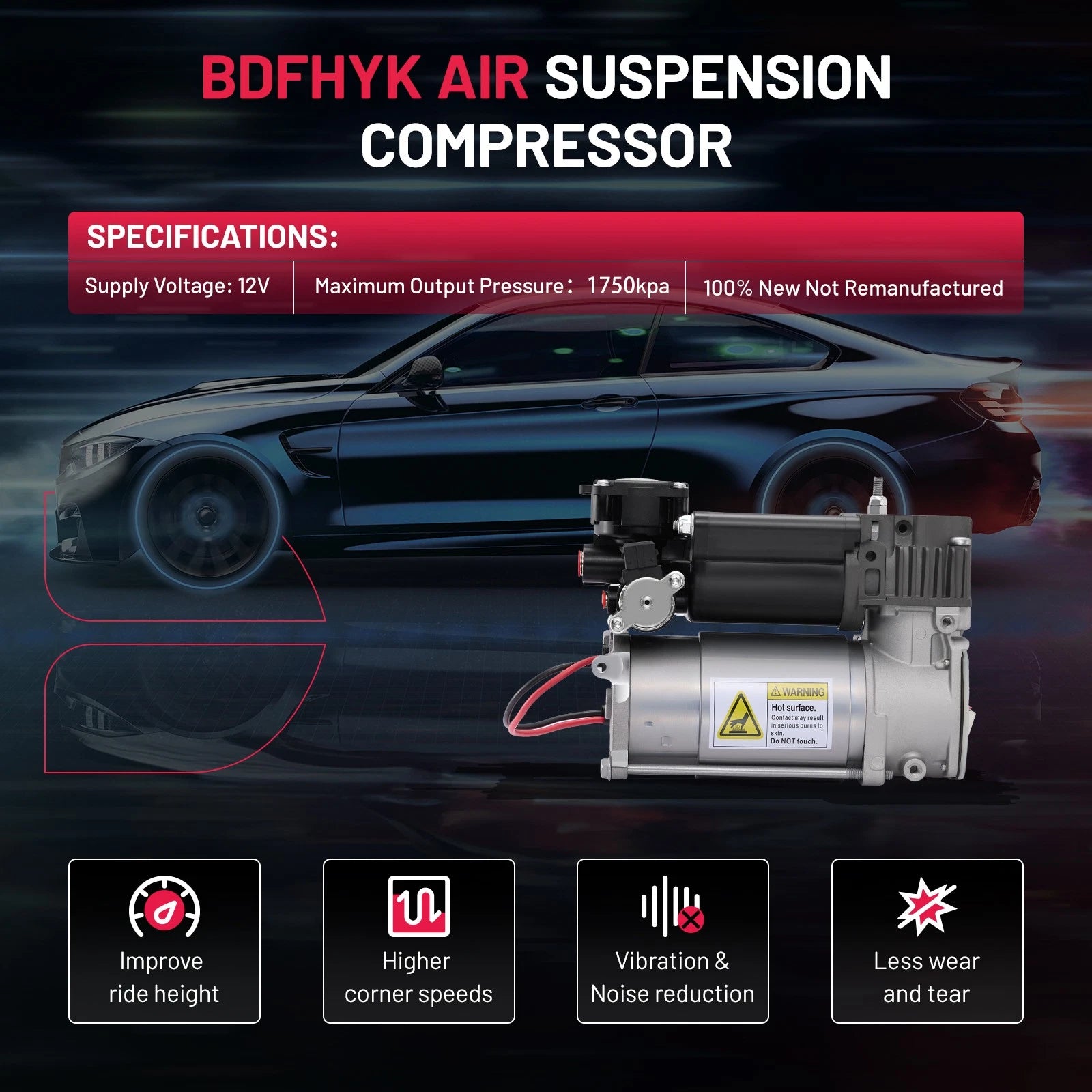 Air Suspension Compressor Pump for Land Rover Range Rover L322 (2003–2005)