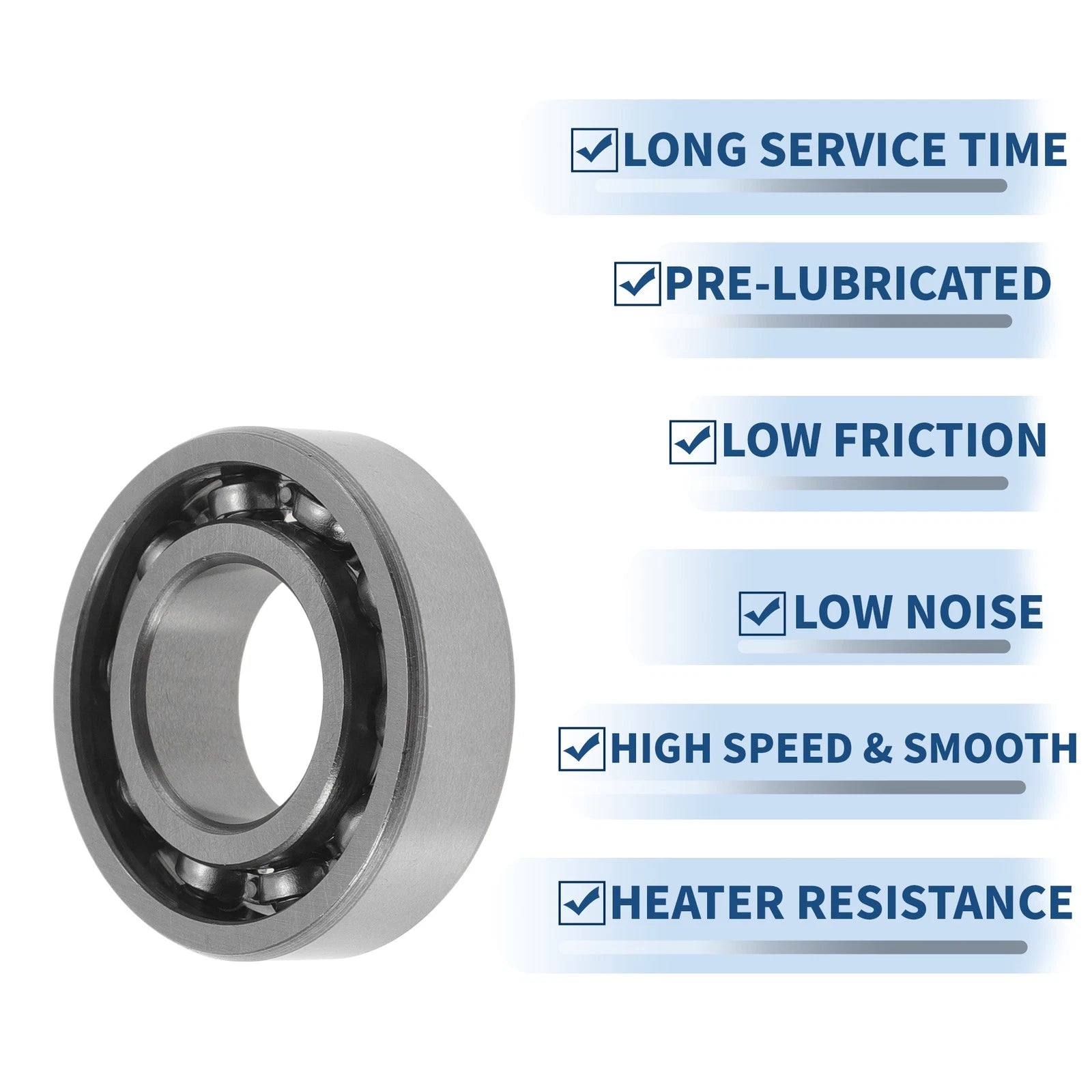 1Pc 6003 Deep Groove Ball Bearing for Scooter Skateboard Wheel (N/A)