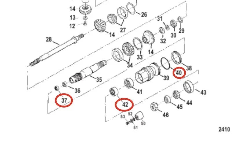 Seal Kit for Mercruiser Bravo III Lower Unit (26-861694, 25805331)