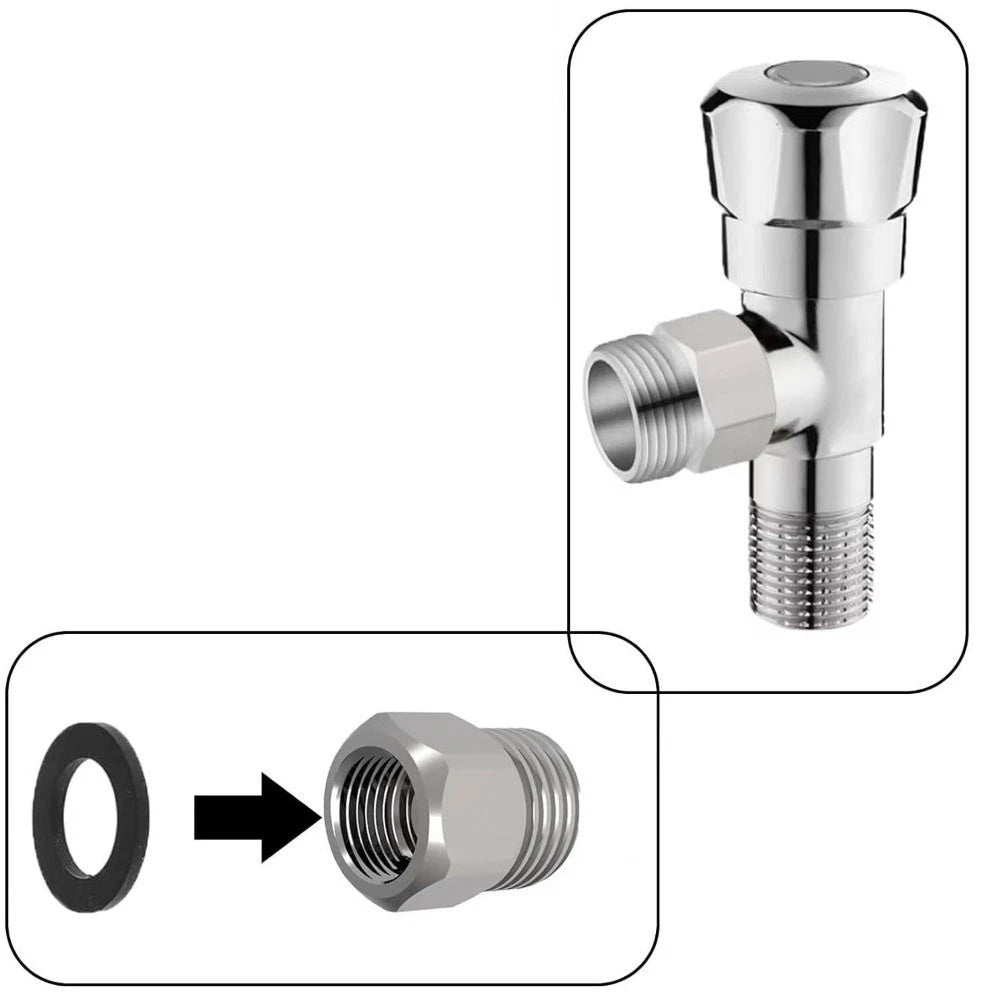 Nickel Plated Brass Pipe Connector 38 Female 12 Male Threaded Joint