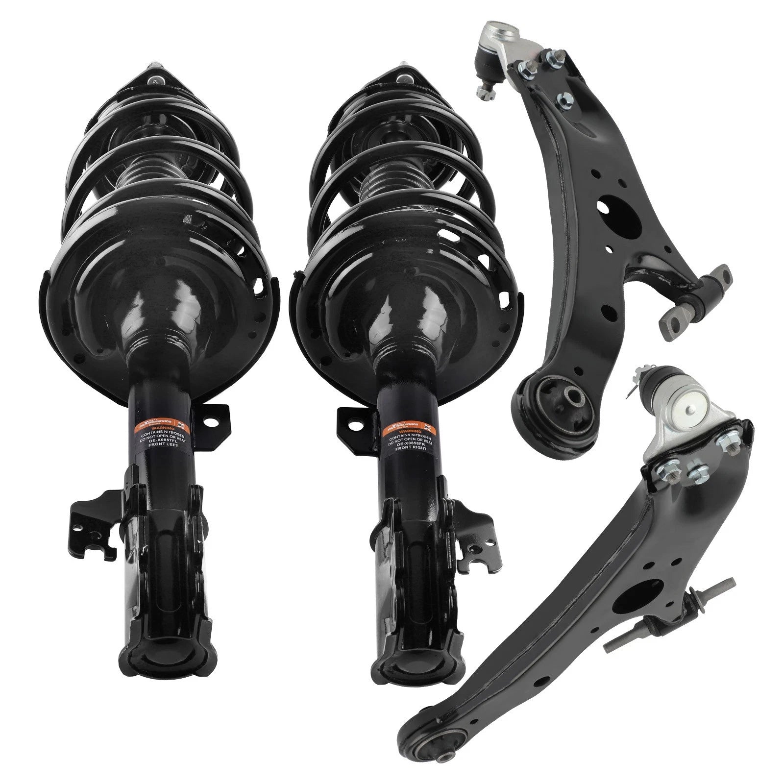 Set of 4 Front Struts with Spring and Lower Control Arm for Toyota Sienna (2011–2014)
