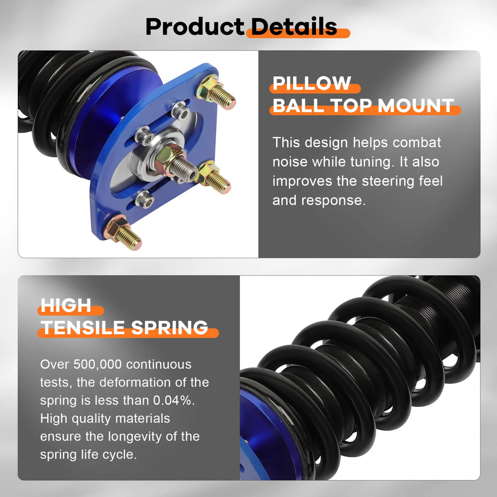 Coilovers for Ford Mustang (1994-2004) Adjustable Height Suspension