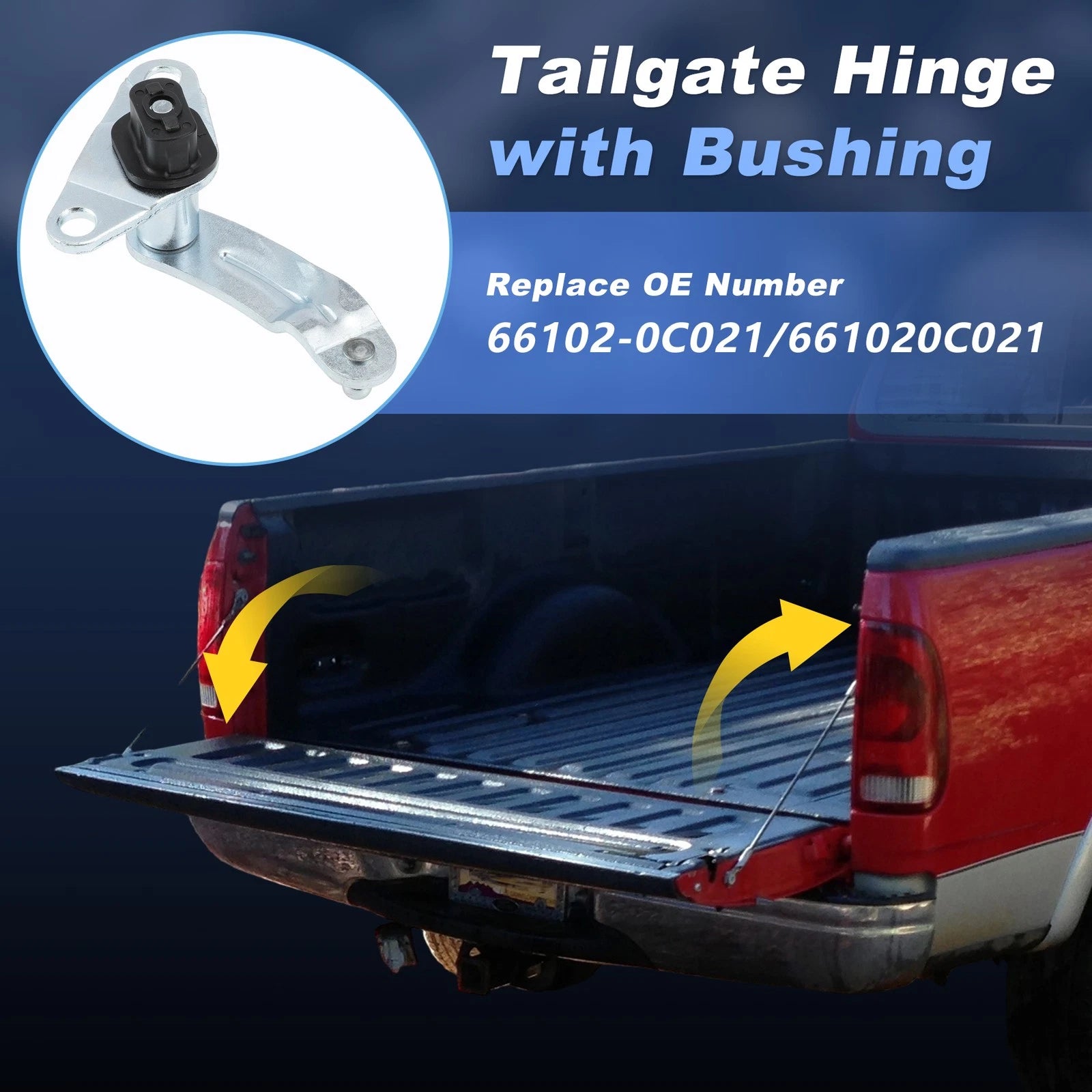 Tailgate Hinge for Toyota Tundra (2007–2021) 66102-0C021 Left Driver Side