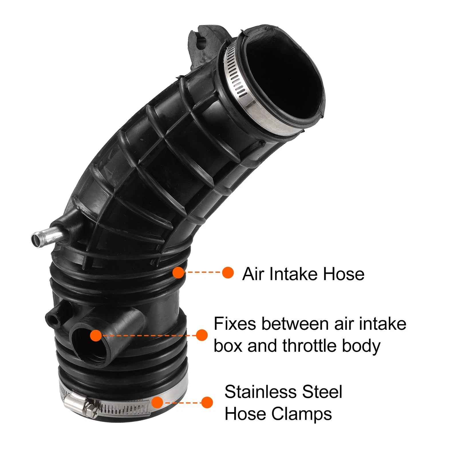 Air Intake Hose for Honda Accord (2003–2004) No. 17228RAAA00 Black