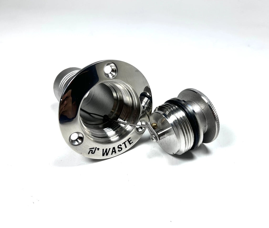 3'' Stainless Steel Deck Fill Thru Hull Waste Port for Marine Boats