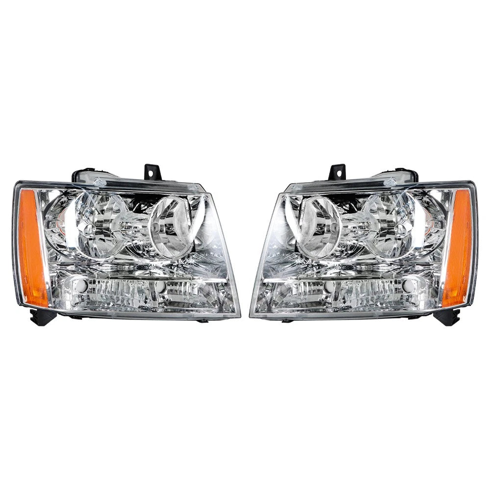 Set of 2 Halogen Headlights for Chevy Avalanche/Suburban/Tahoe (2007â2014)
