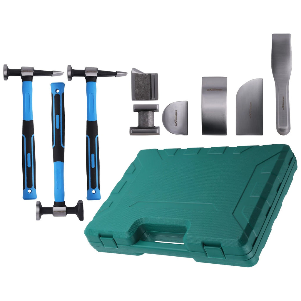 9-Piece Auto Body Panel Fender Hammer Dolly Kit