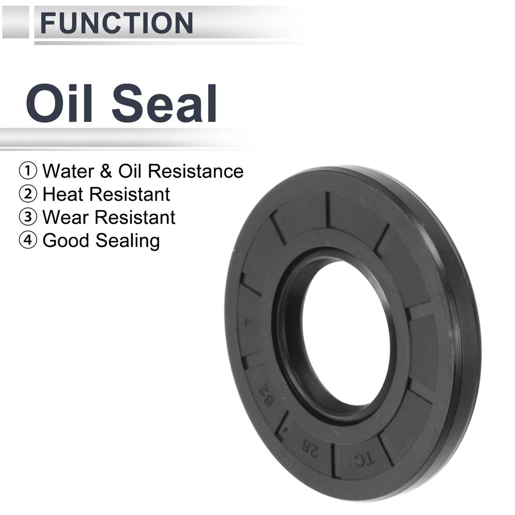 Set of 5 Oil Seal Rotary Shaft Seal TC Ring Nitrile Rubber 28x62x7mm